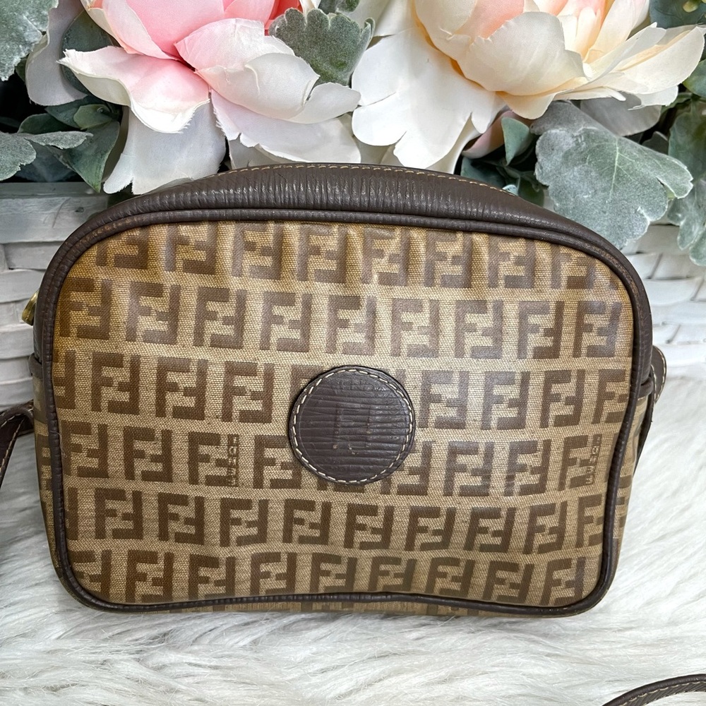 Fendi Brown Monogram Shoulder Bag - Picture 4 of 13